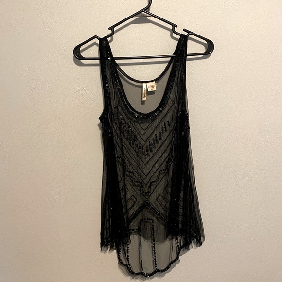 Sheer beaded top - Picture 1 of 3